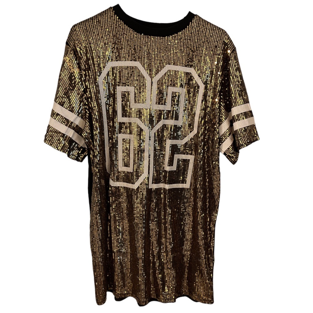 Sequin jersey dress